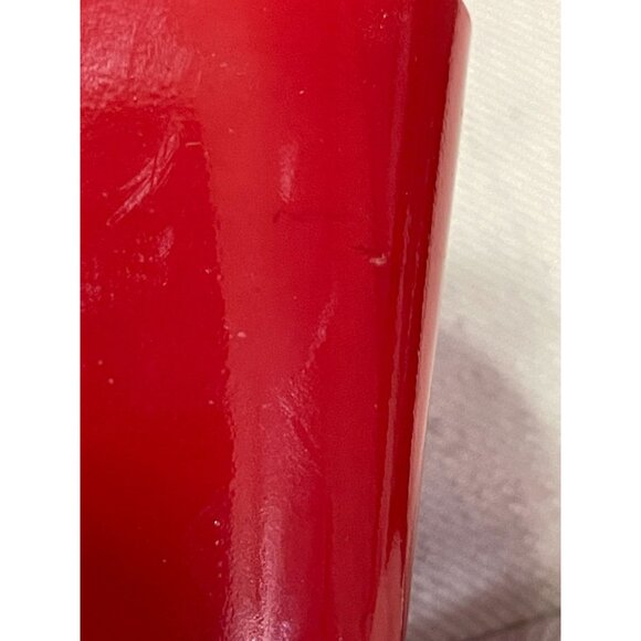 Vintage Pyrex Refrigerator Dishes Red Used Small Square Set of 2 Some Wear - Picture 12 of 16